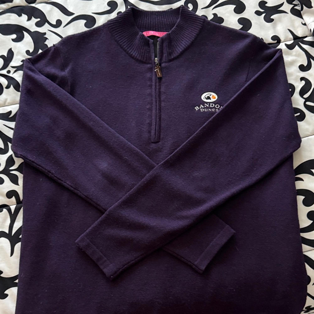 Peter Millar Rich Purple Ribbed Sweater